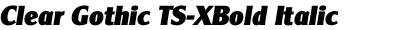 Clear Gothic TS-XBold Italic
